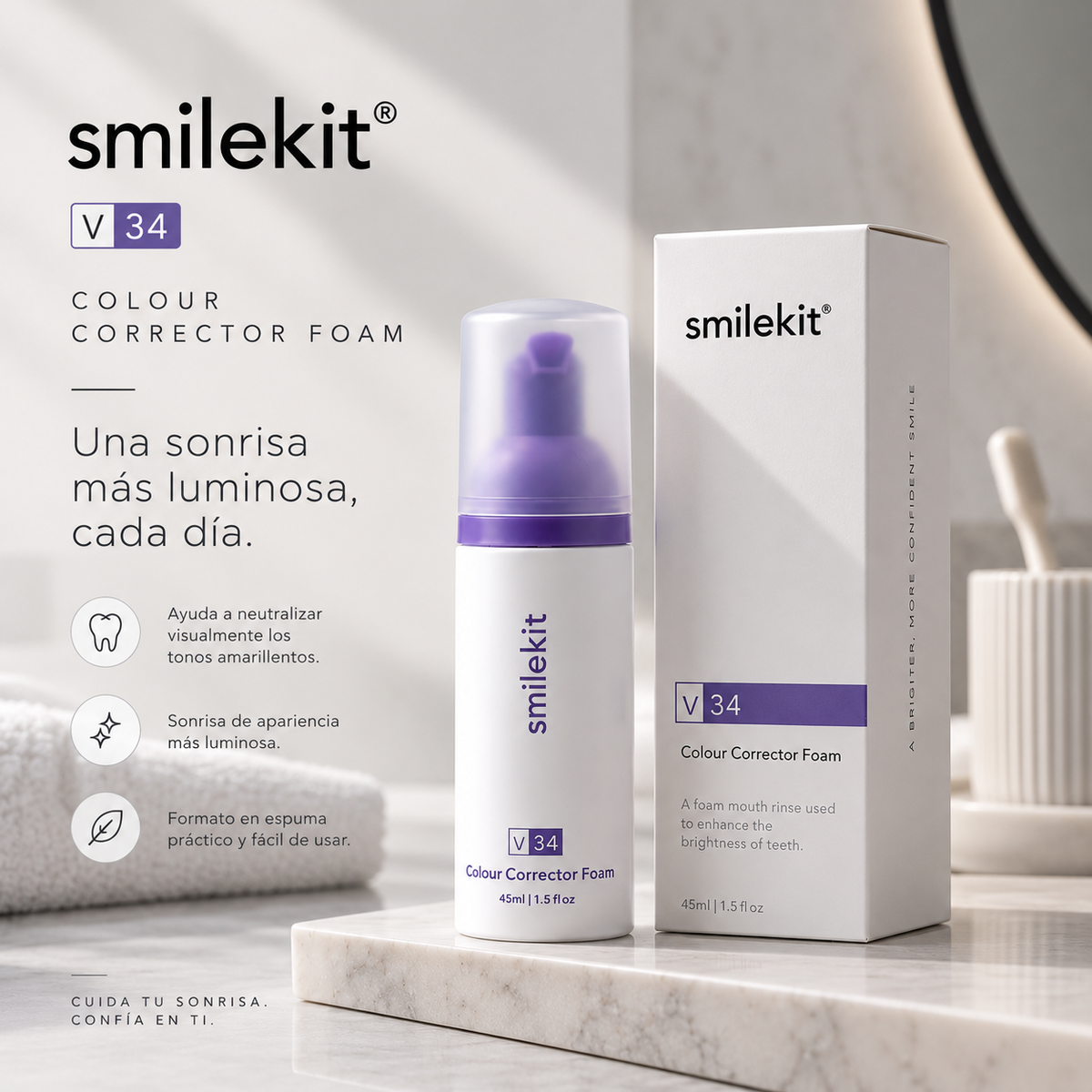 SmileKit V34 Original – Espuma Blanqueadora Dental